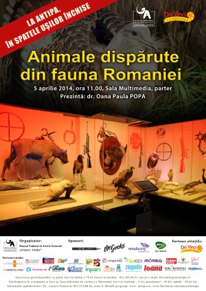 Animale disparute din fauna Romaniei, la Muzeul Antipa